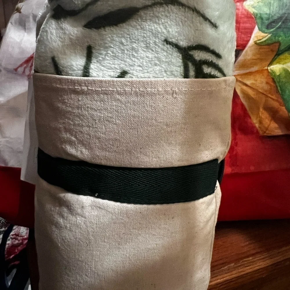 NWT-2 Piece Bundle Christmas Throw and Reusable Santa’s Sack 🎄🎄